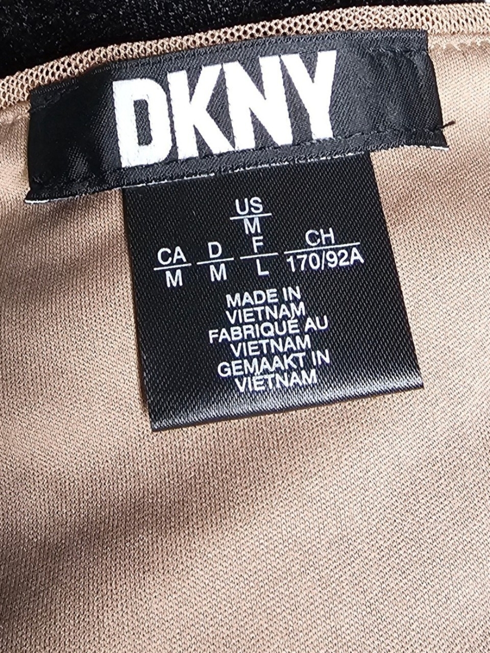 DKNY Brown Sequin Short Sleeve Top - Size M - Picture 4 of 5